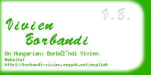 vivien borbandi business card